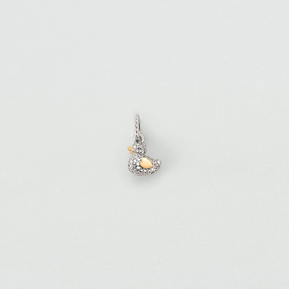 Pendentif PATITO PAVÉ - Cristal / Argenté - 1