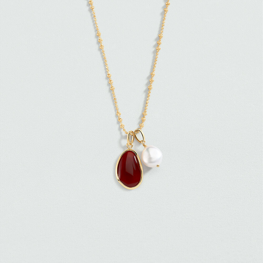 Pendentif PIERRE NATURELLE - Cornaline - 2