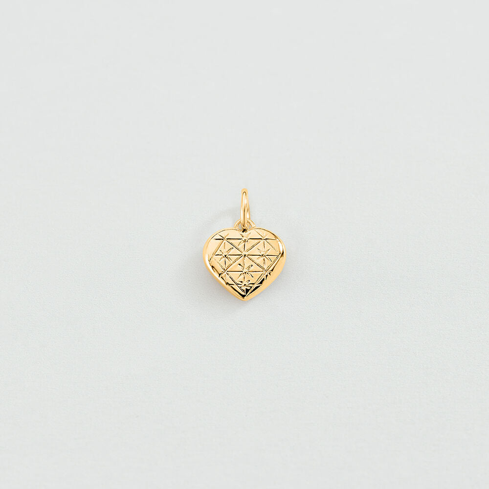 Pendentif COEUR NACRE - Doré / Blanc - 2