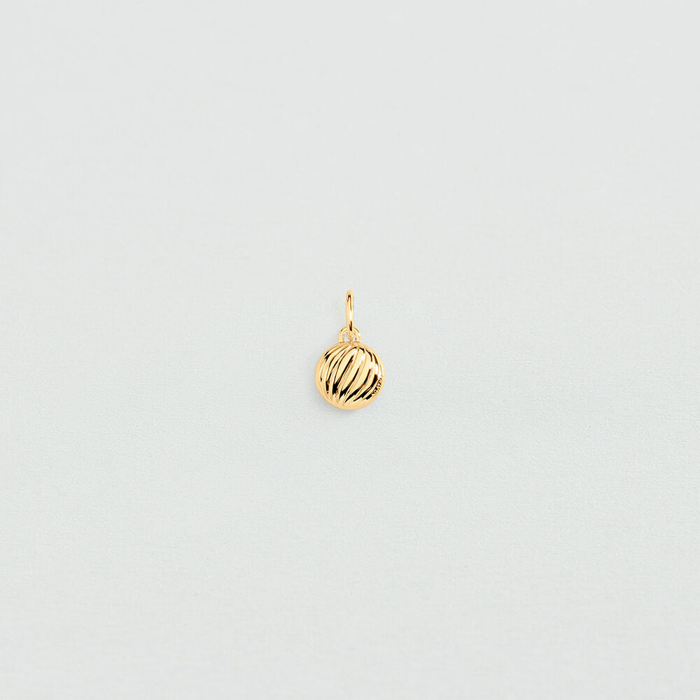 Pendentif BOULE PAVÉE - Cristal / Doré - 2