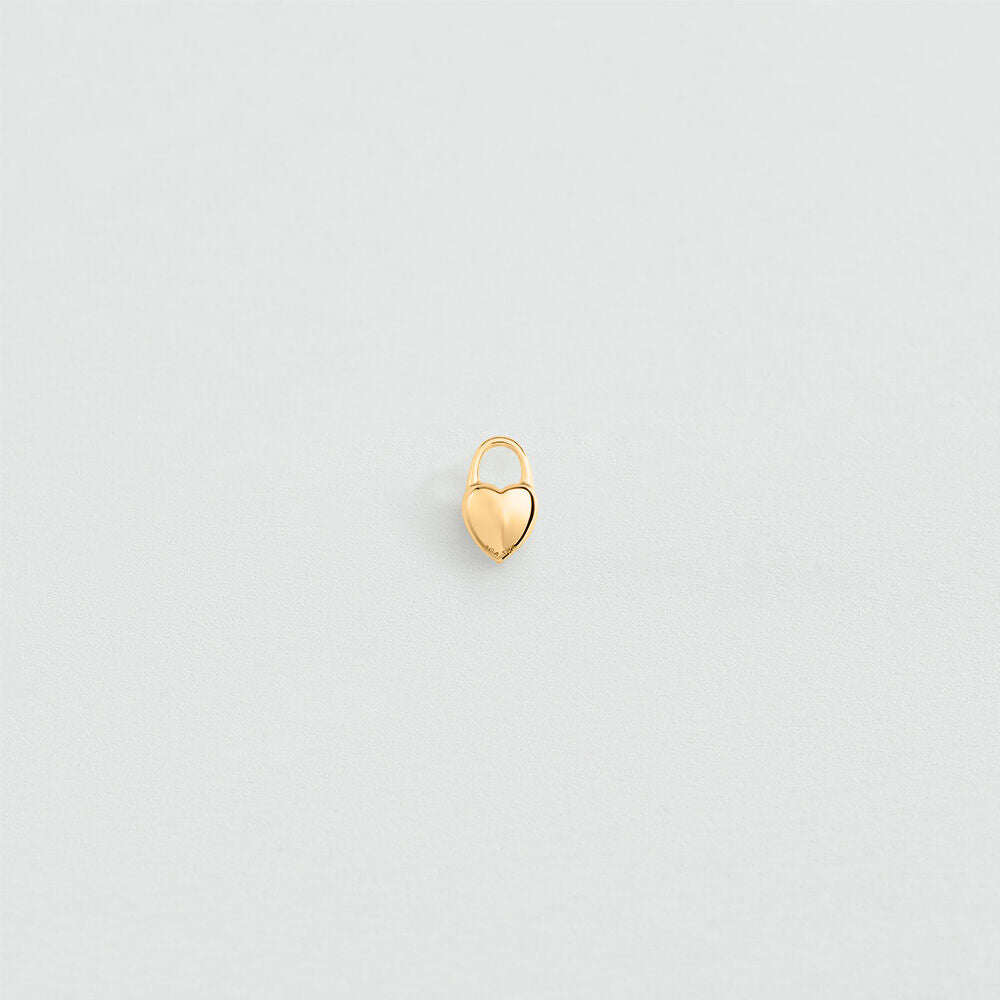 Pendentif PAMPILLE CŒUR PAVÉ - Cristal / Doré - 2