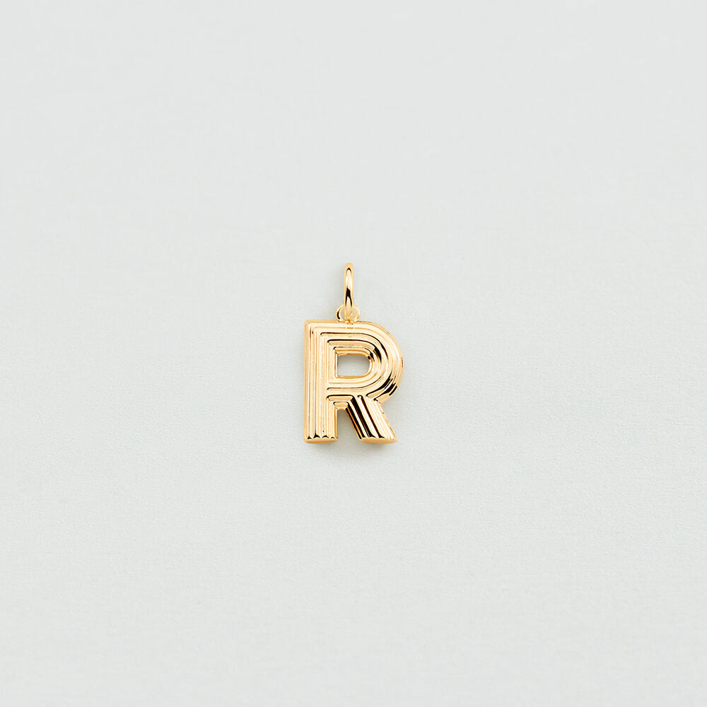 Pendentif LETTRE R - Doré - 1