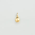 Pendentif OEUF PAVE - Cristal / Doré - 1